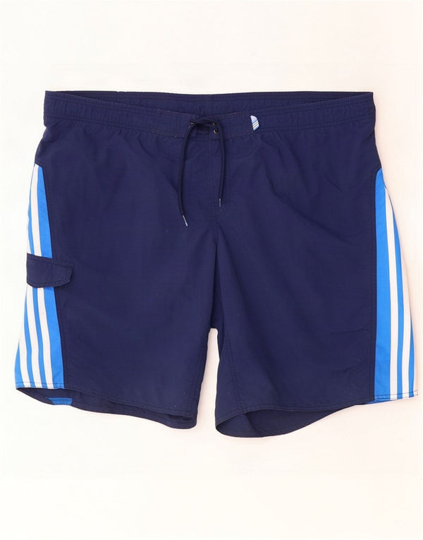 Shorts de natação masculino Adidas XL azul marinho Colourblock Nylon