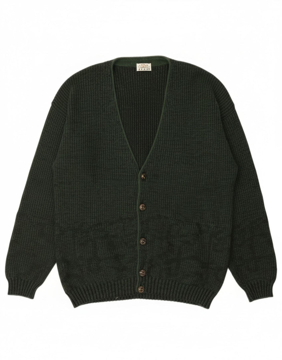 Suéter Cardigan Masculino Vintage Grande Verde