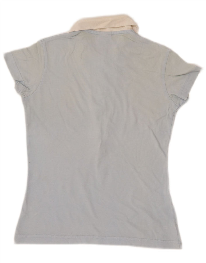 Camisa polo feminina NIKE Reino Unido 10/12 médio azul colorblock