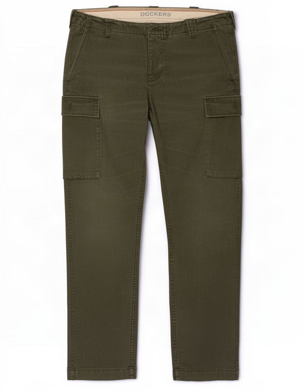 Calça Dockers masculina slim cargo W40 L34 algodão cáqui