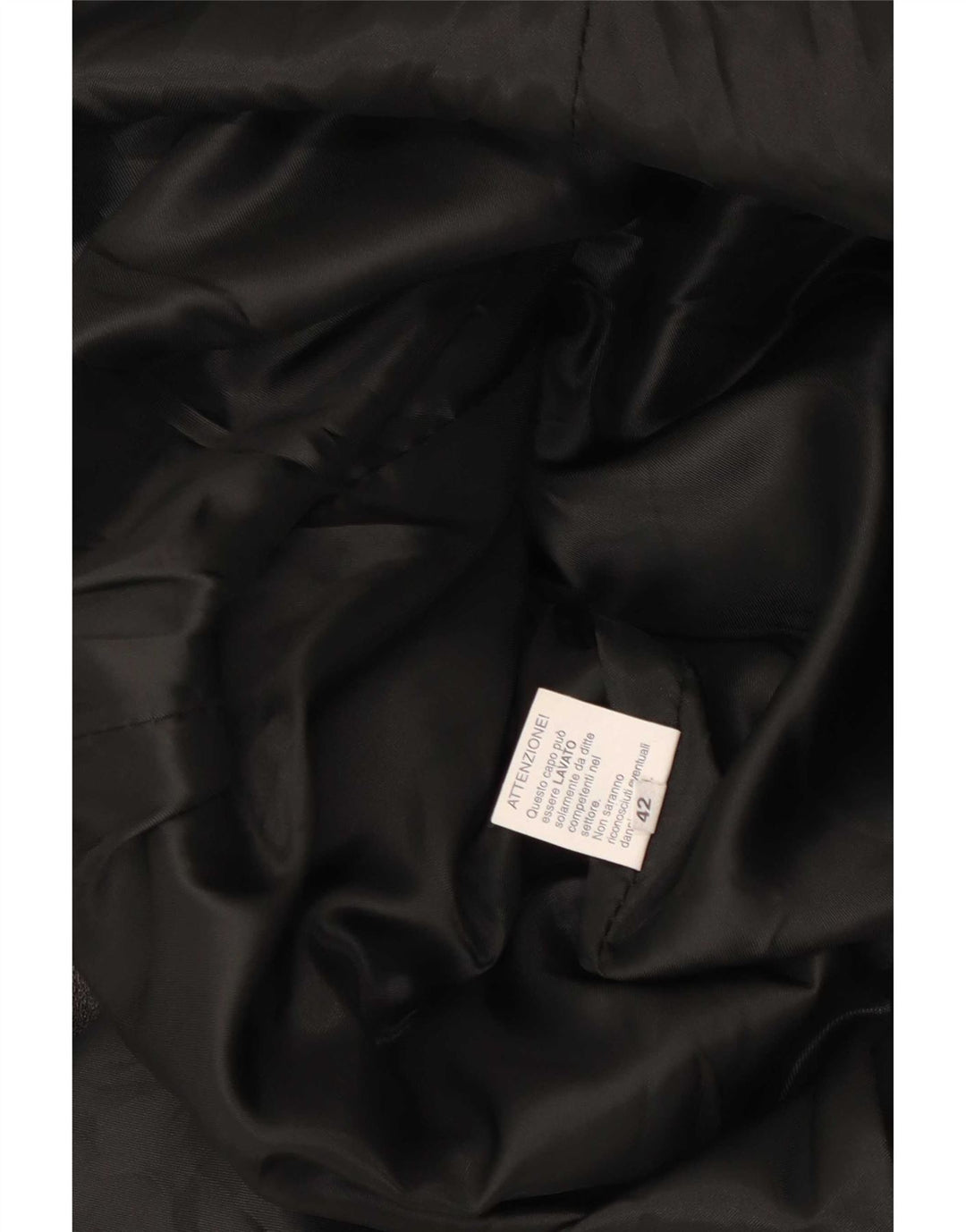 Casaco de couro feminino vintage IT 42 médio preto