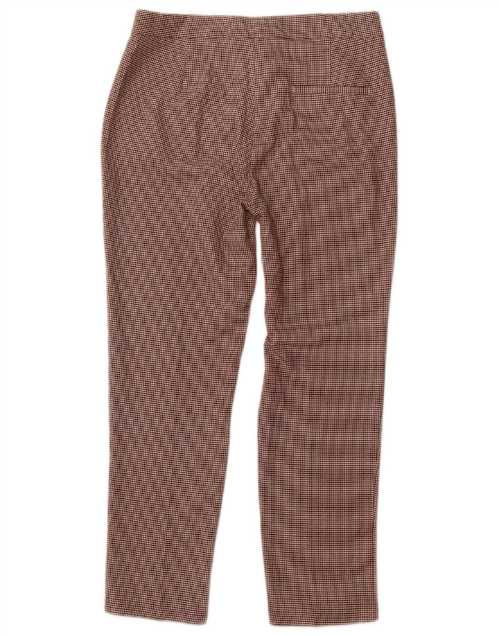 ZARA Calça Chino Feminina Slim Grande W32 L27 Marrom Houndstooth