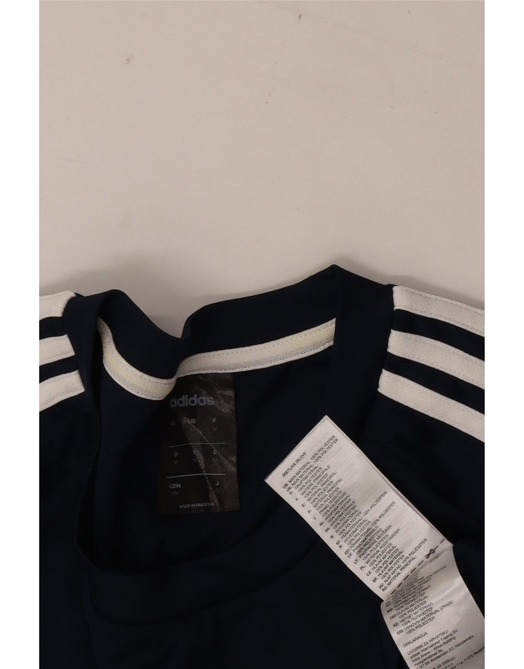 Camiseta Adidas Masculina Climalite Top Médio Azul Marinho Poliéster