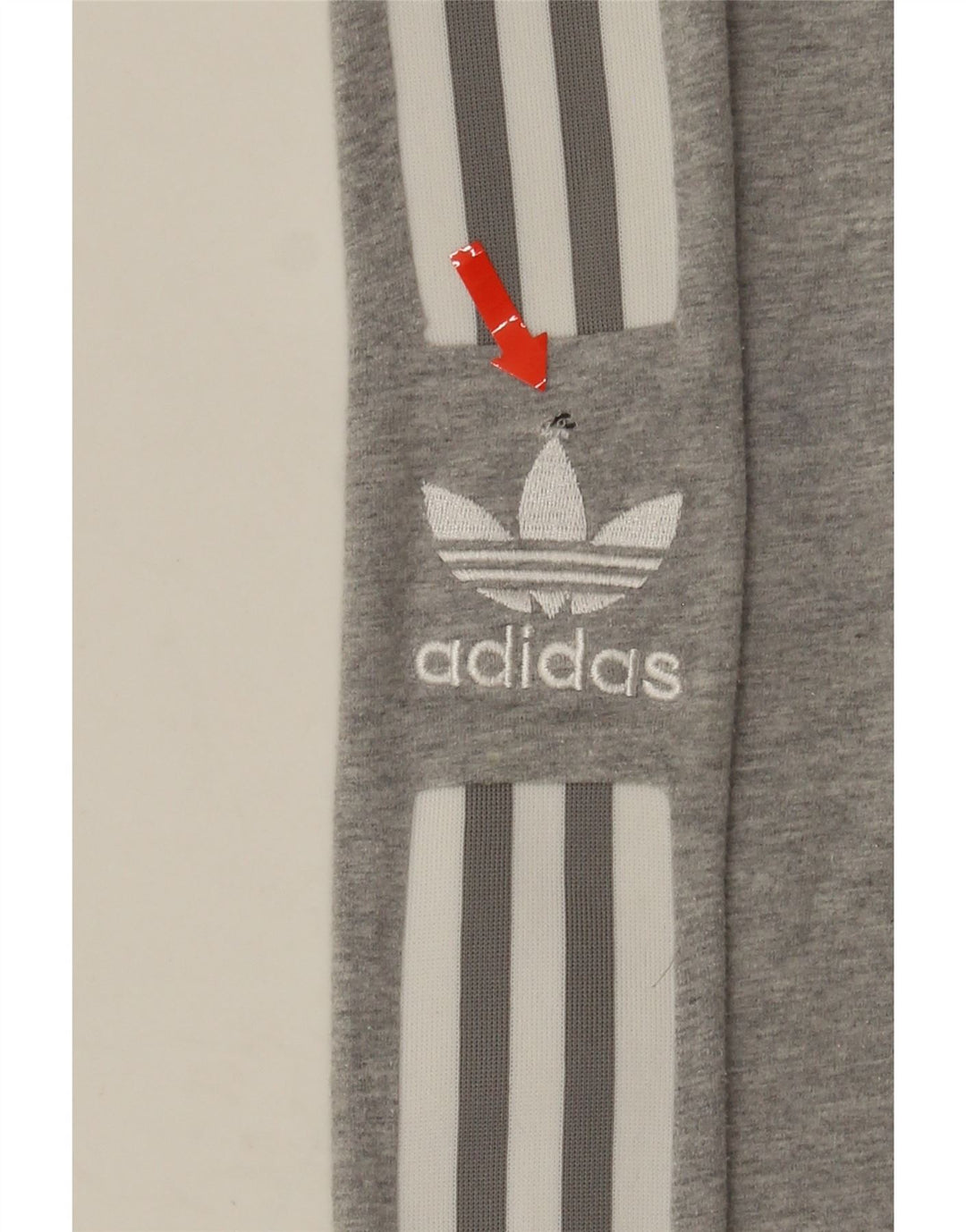 ADIDAS Womens Graphic Leggings UK 14 Large Grey Vintage Adidas and Second-Hand Adidas from Messina Hembry 