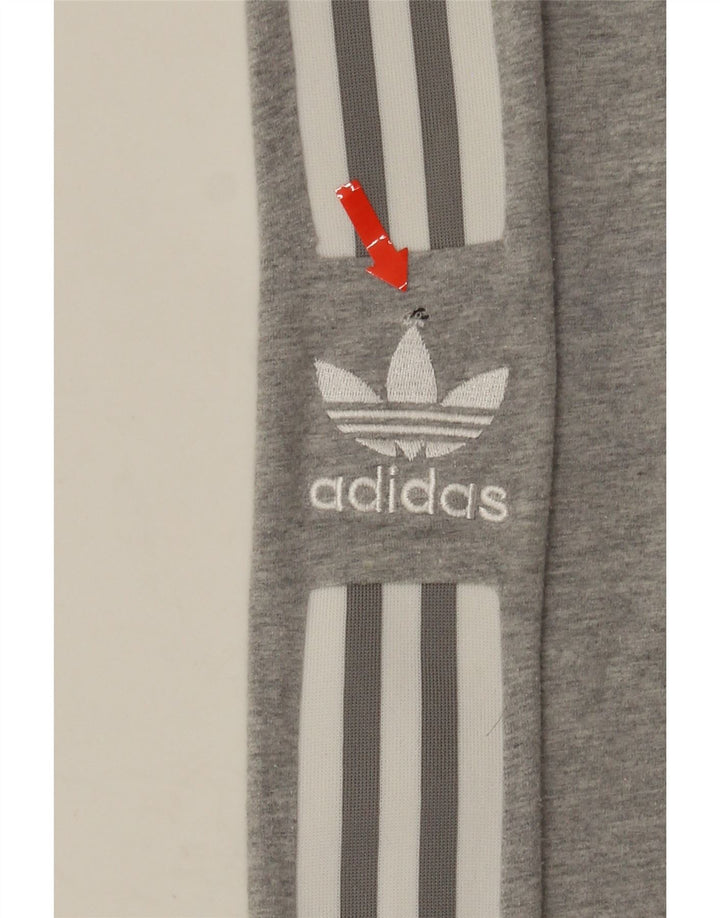 ADIDAS Womens Graphic Leggings UK 14 Large Grey Vintage Adidas and Second-Hand Adidas from Messina Hembry 