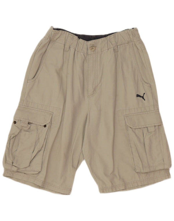 Puma Mens Cargo Shorts Médio W32 Cinza Algodão