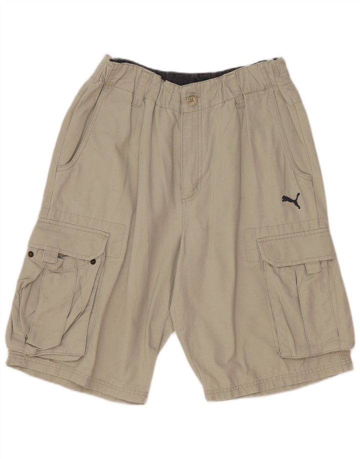 Puma Mens Cargo Shorts Médio W32 Cinza Algodão