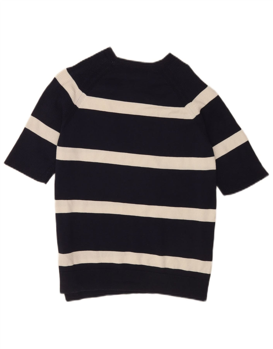 Suéter feminino Marks & Spencer com gola canoa e listrado preto médio Reino Unido 12