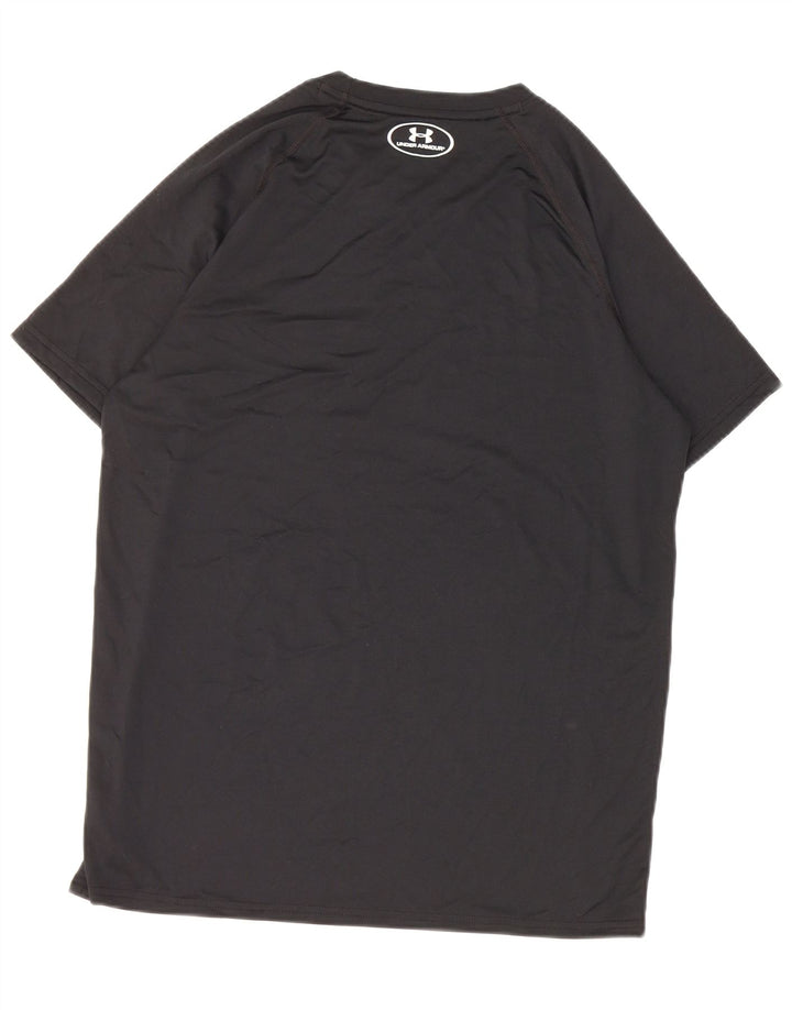 Under Armour Camiseta Masculina Heat Gear Top Pequeno Poliéster Preto