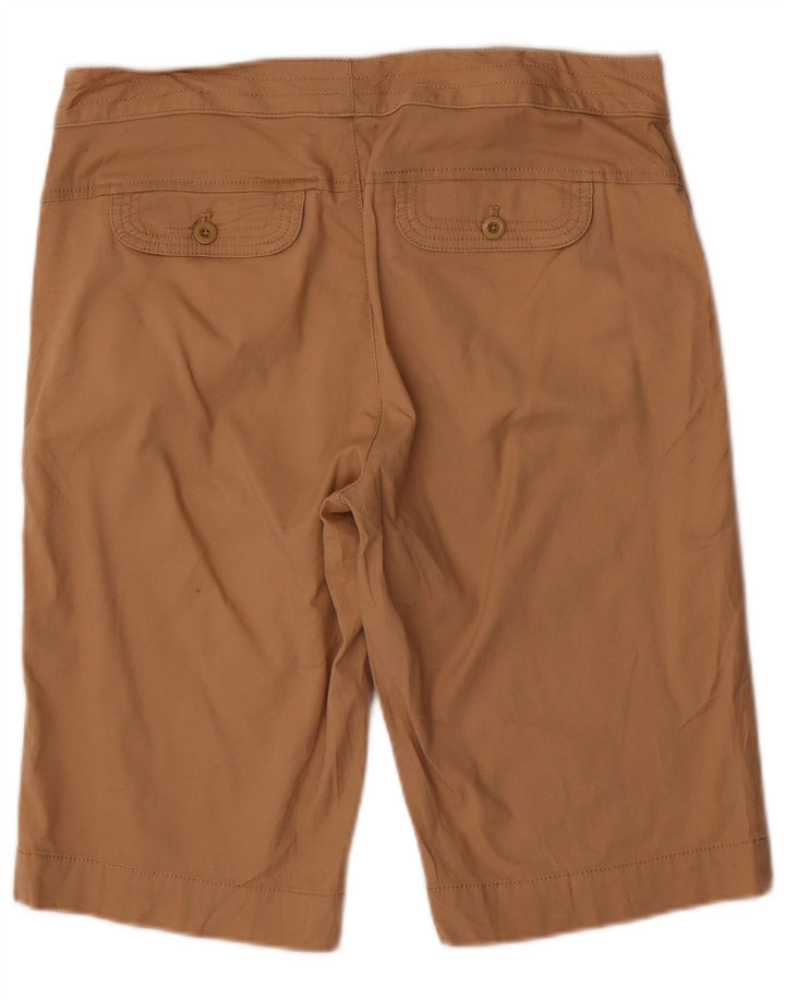 IZOD Bermuda feminina US 8 médio W32 algodão marrom
