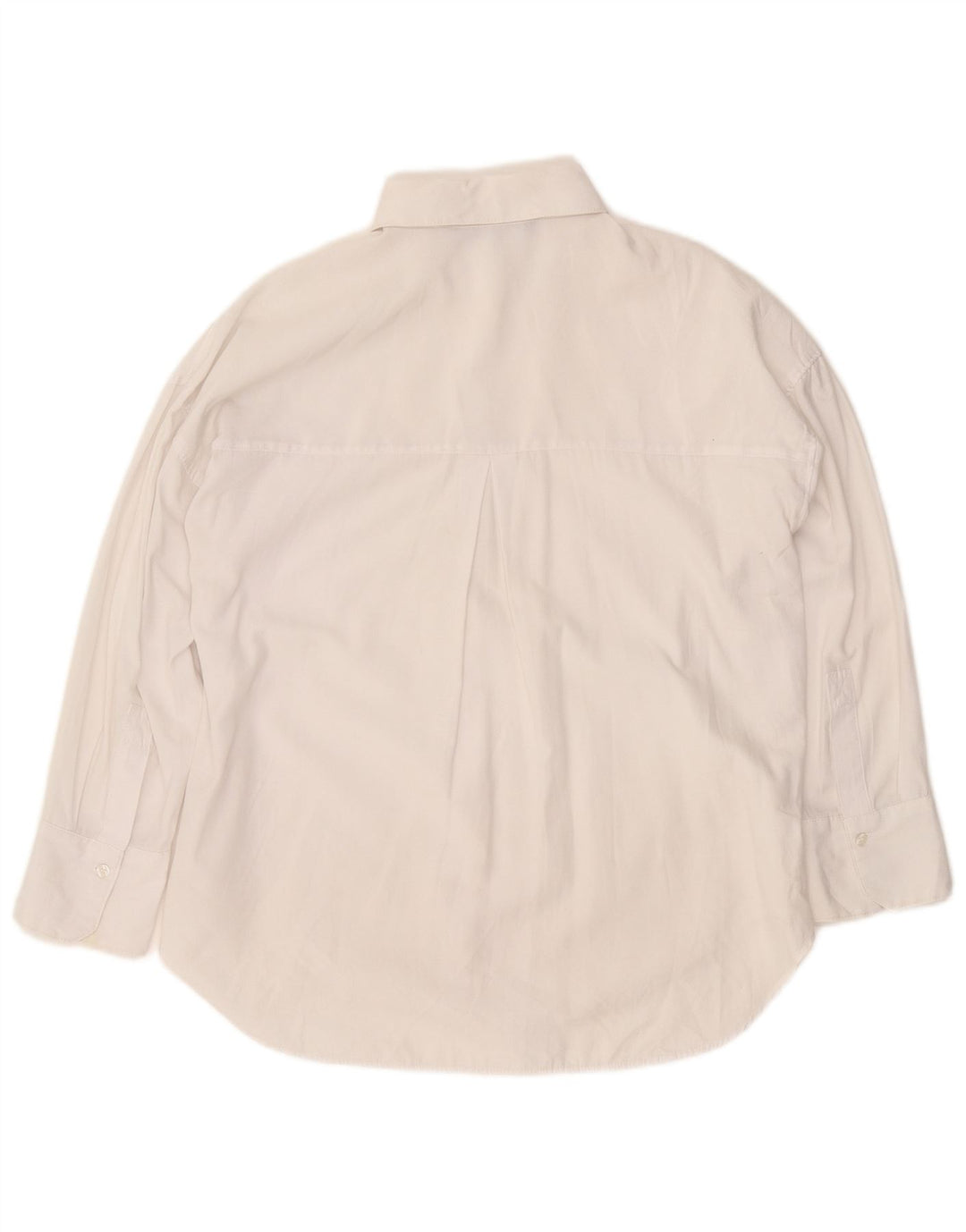 Camisa oversized feminina ZARA UK 10 pequeno algodão branco