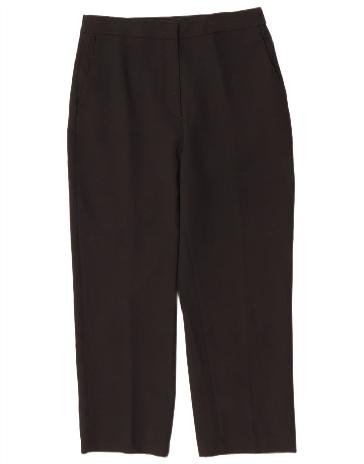 Zara Calça Cônica Feminina Grande W32 L27 Poliéster Preto
