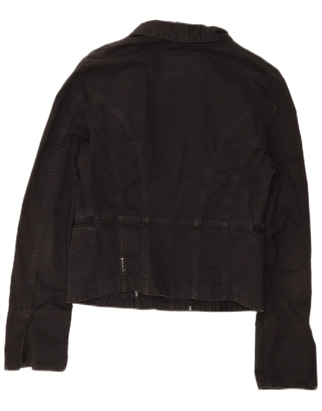 Jaqueta blazer feminina Armani Jeans crop 3 botões IT 44 algodão preto médio