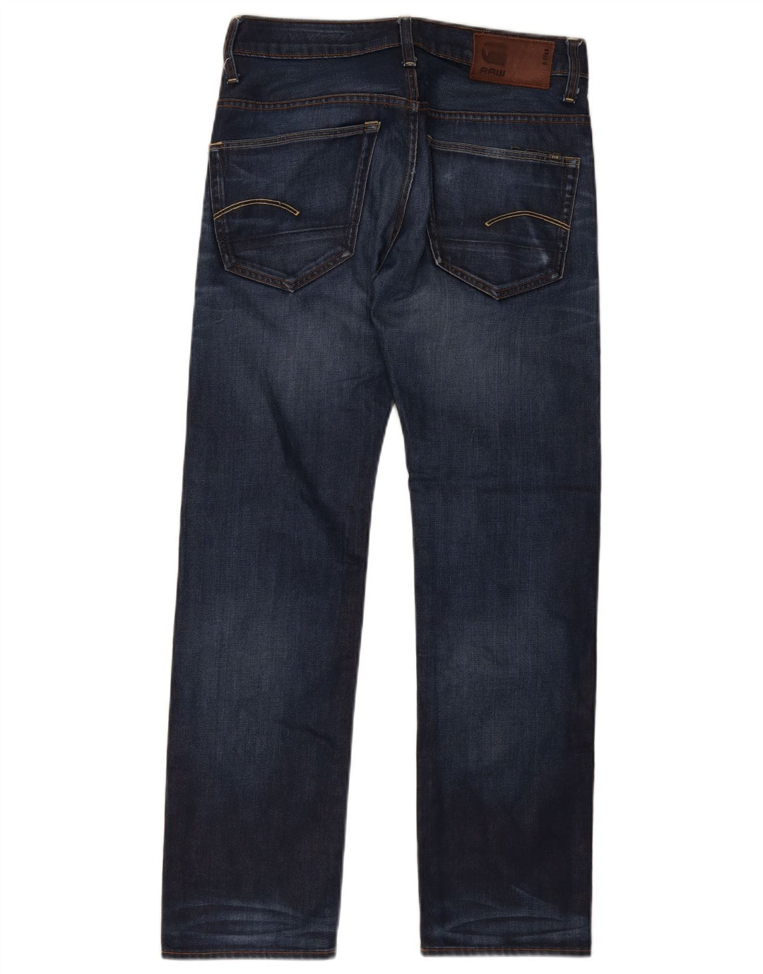 G-Star masculino 3301 jeans reto W30 L32 algodão azul
