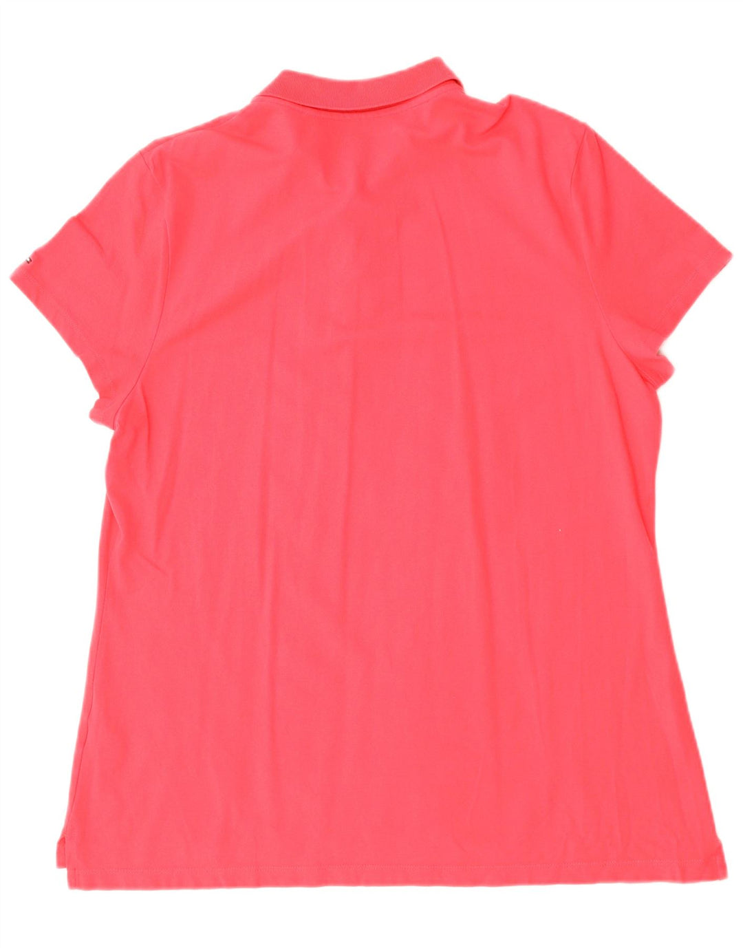 Camisa polo feminina TOMMY HILFIGER UK 20 2XL algodão vermelho