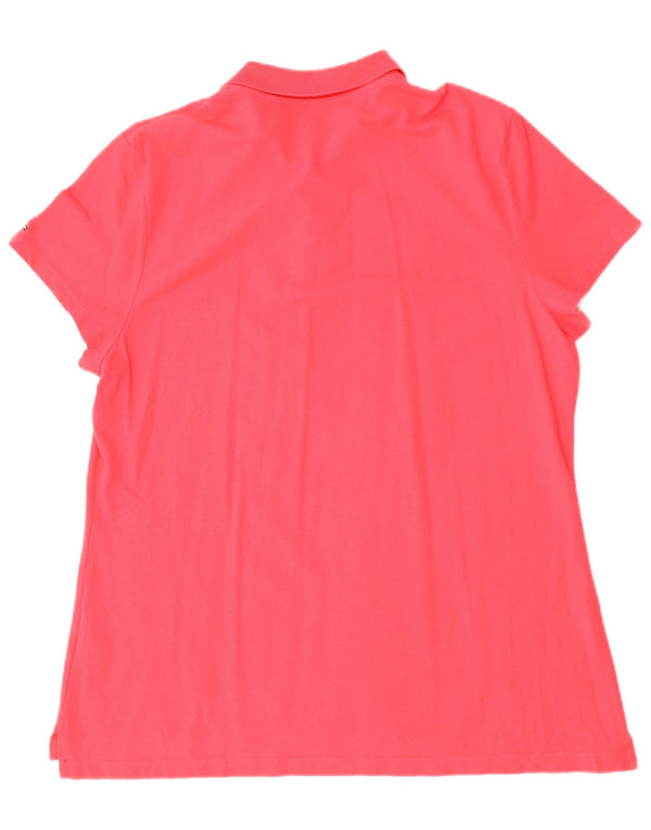 Camisa polo feminina TOMMY HILFIGER UK 20 2XL algodão vermelho