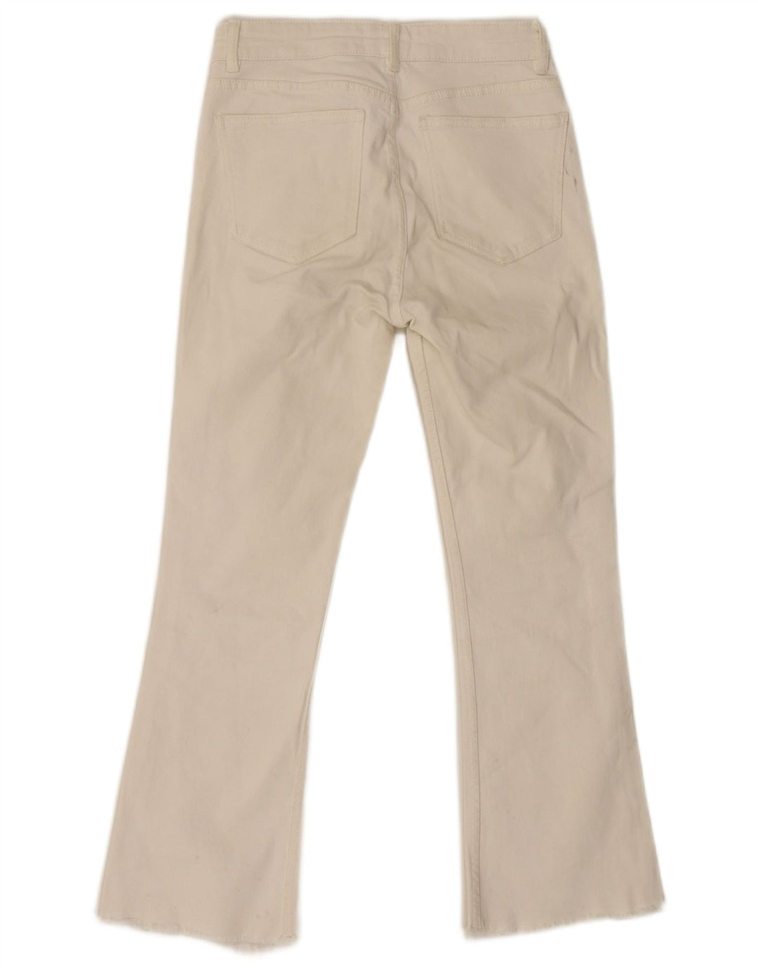 Zara Jeans feminino queimado EU 38 pequeno W28 L26 algodão branco