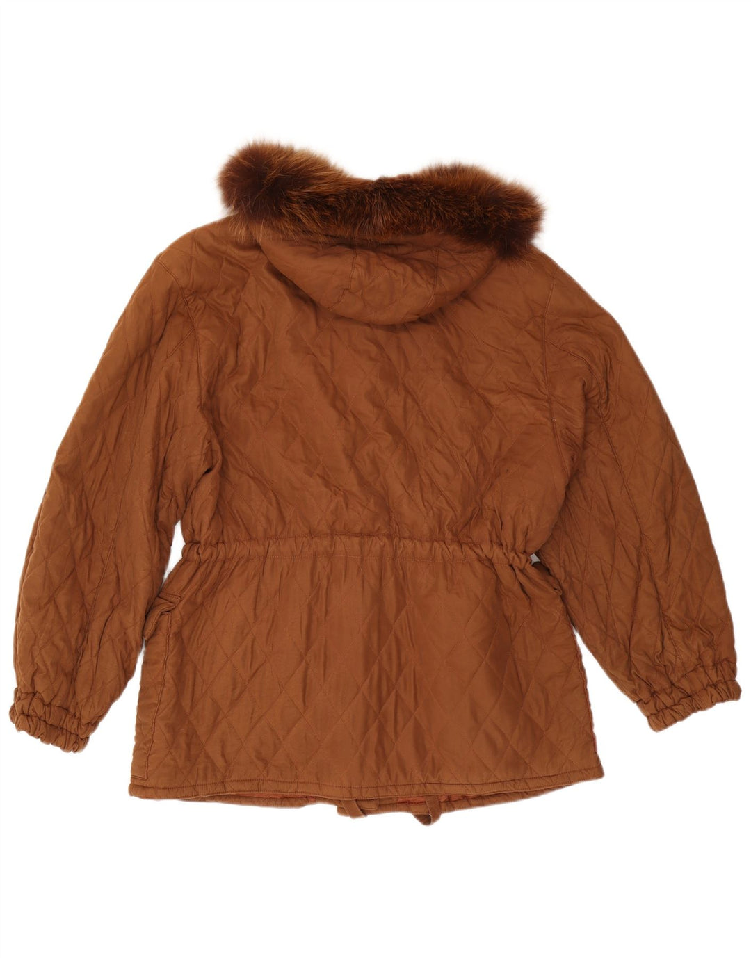 Jaqueta acolchoada com capuz grande Ileana Zara feminina IT 40 pequena marrom