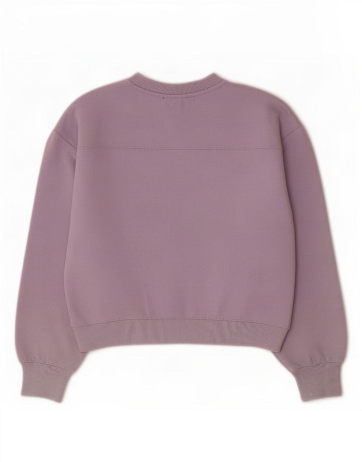 Zara moletom feminino jumper UK 10 pequeno roxo poliéster
