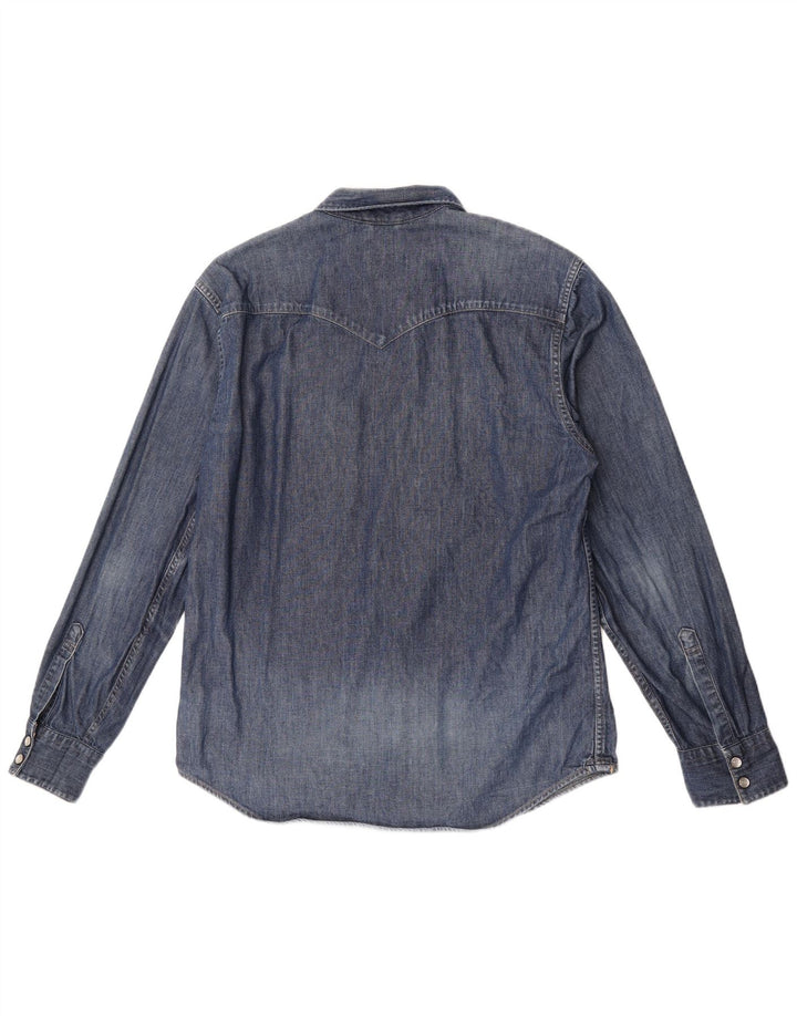 Camisa jeans masculina Levi's grande azul