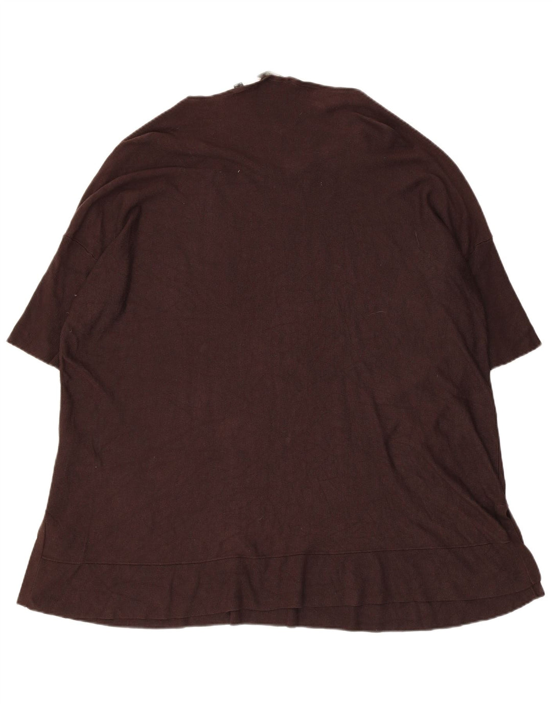 Camiseta feminina Esprit Longline oversized UK 18 XL marrom viscose