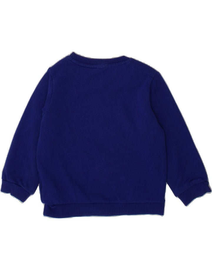 ADIDAS Baby Boys Graphic Sweatshirt Jumper 9-12 Months Navy Blue Cotton Vintage Adidas and Second-Hand Adidas from Messina Hembry 
