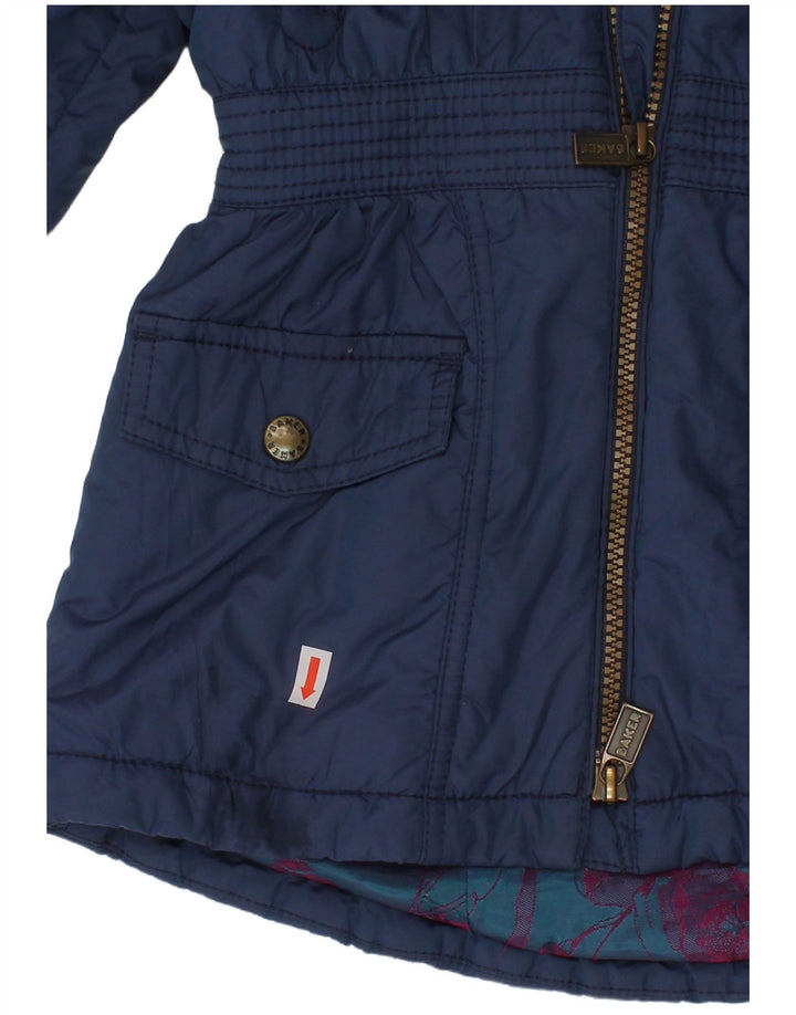 Casaco acolchoado com capuz para meninas TED BAKER 2-3 anos azul marinho nylon