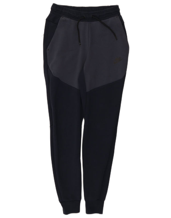 Nike Mens Treino Calça Joggers XS Azul Marinho Colourblock Algodão