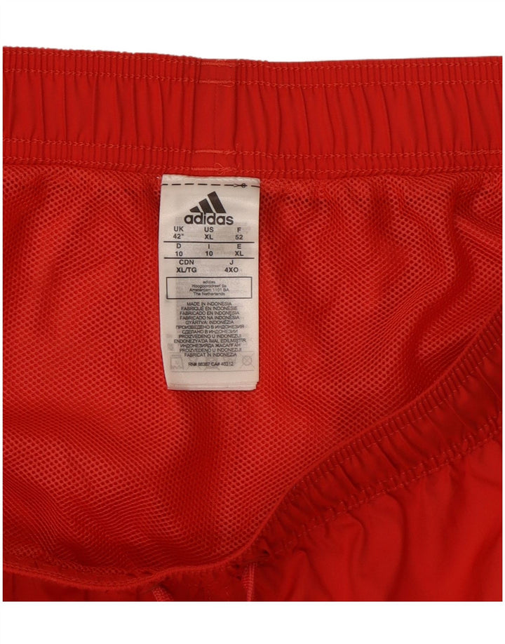 Shorts de natação masculinos Adidas XL poliéster vermelho