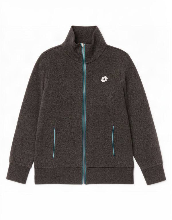 Lotto Womens Tracksuit Top Jacket UK 14 Grande Algodão Cinza
