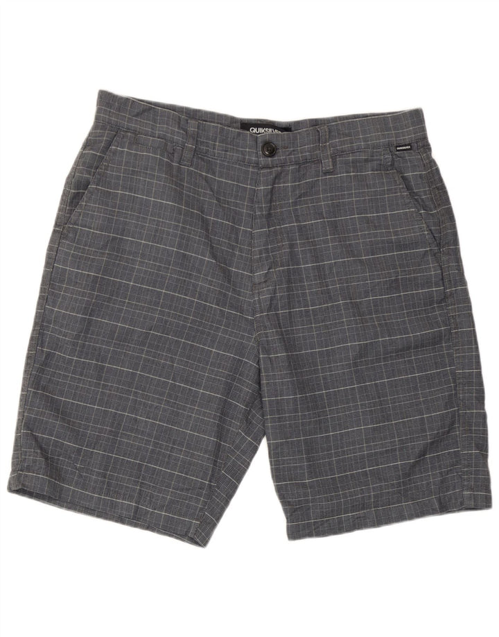 Shorts Quiksilver Masculino Regular Chino W32 Poliéster Xadrez Médio Azul Marinho