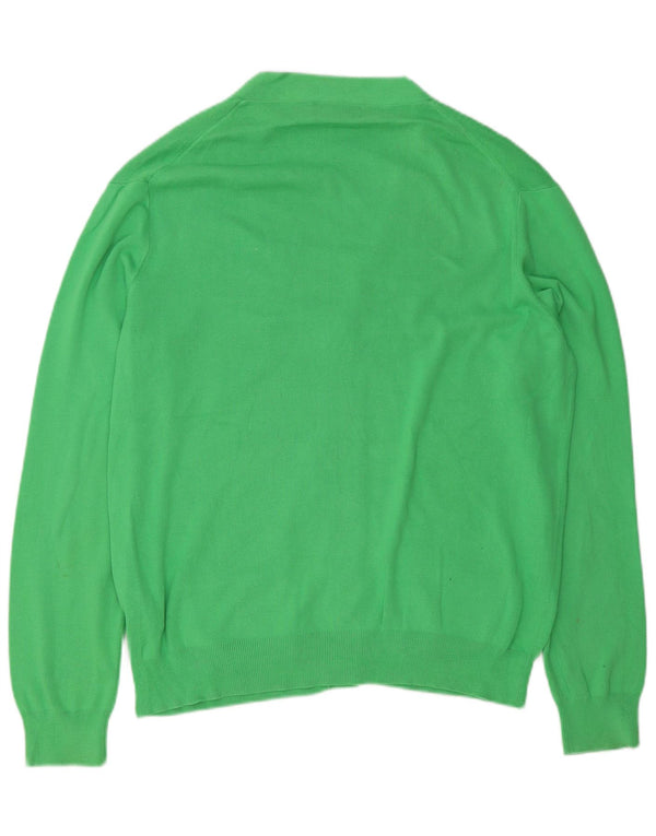 Suéter cardigã masculino Polo Ralph Lauren grande algodão verde