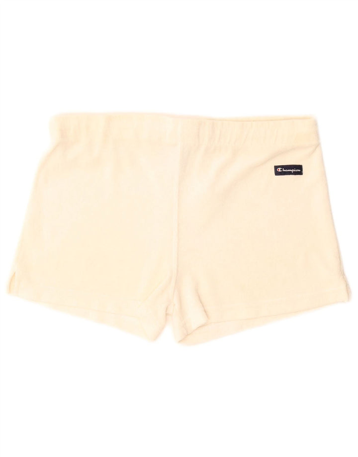 Shorts esportivos femininos Champion UK 14 grande poliéster bege
