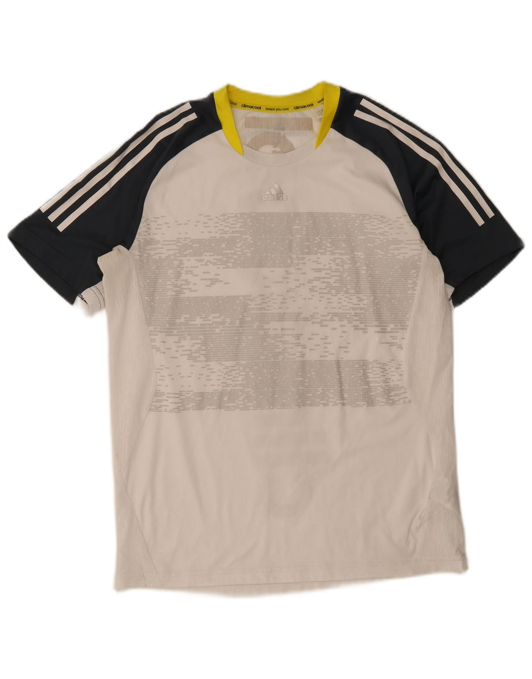 Camiseta Adidas Masculina Climacool Graphic Top Médio Branco Colorblock