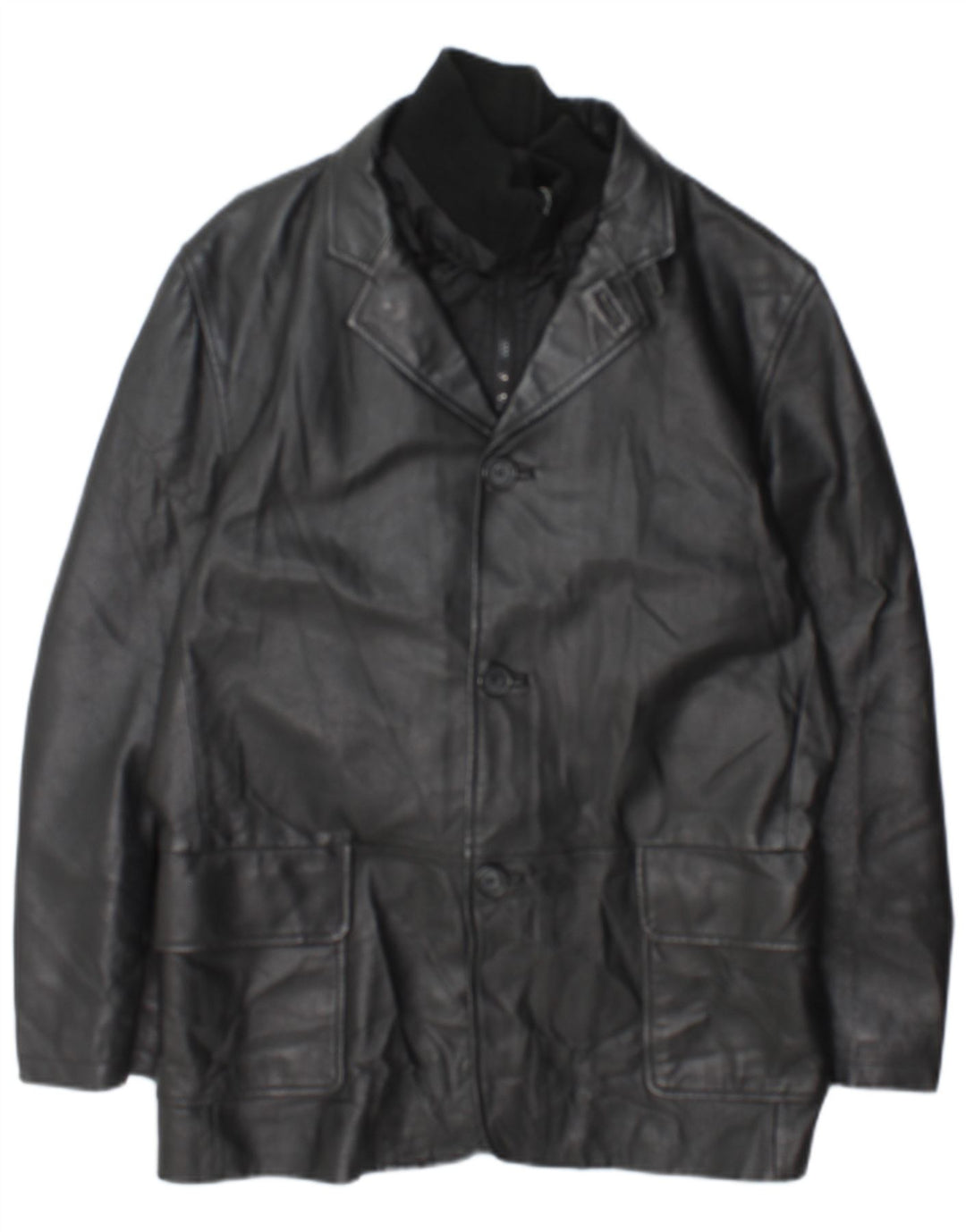 Jaqueta de couro masculina Conbipel IT 48 couro preto médio