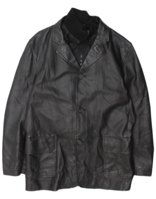 Jaqueta de couro masculina Conbipel IT 48 couro preto médio