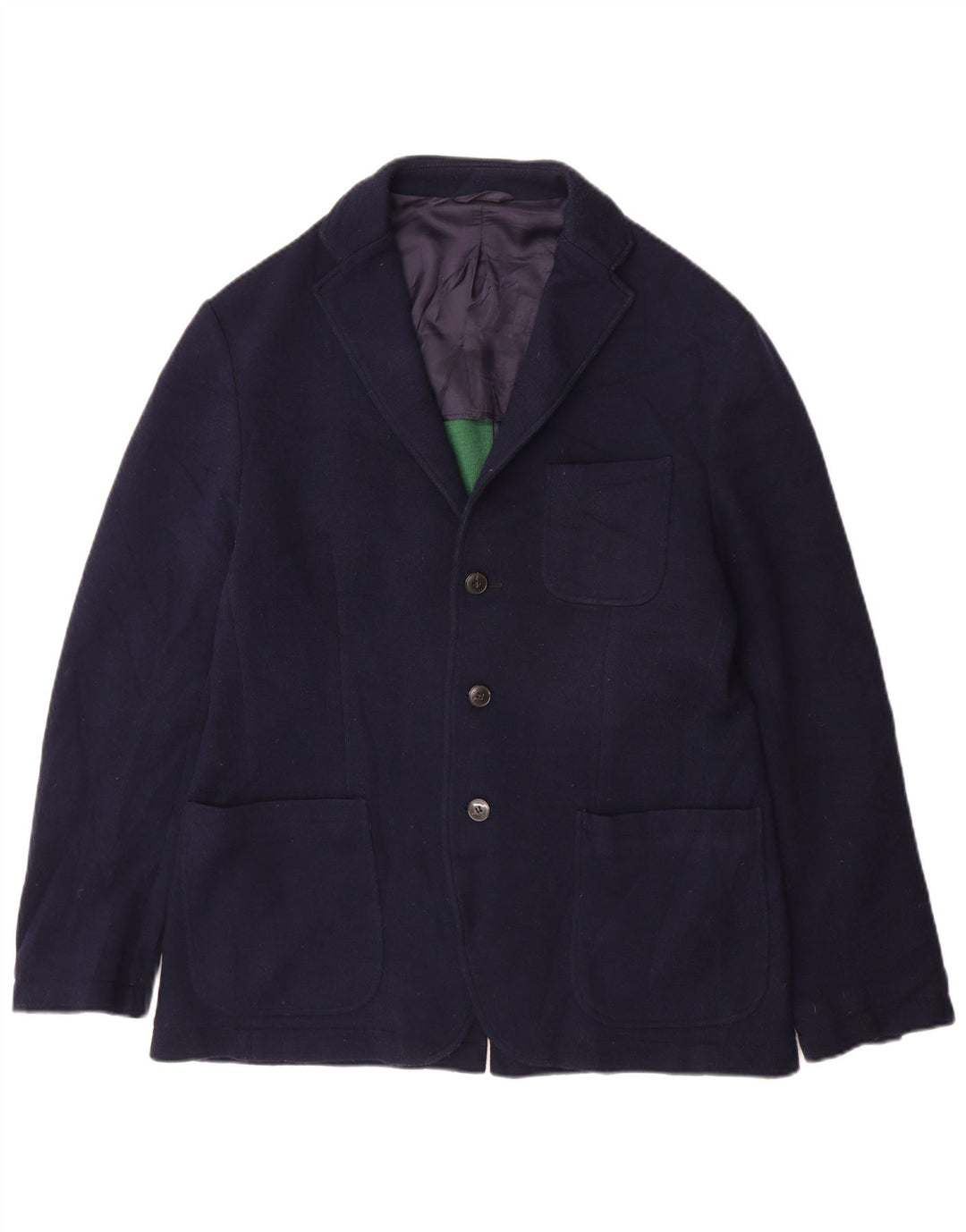 Jaqueta Blazer Masculina Fred Perry com 3 Botões IT 42 XL Azul Marinho Algodão