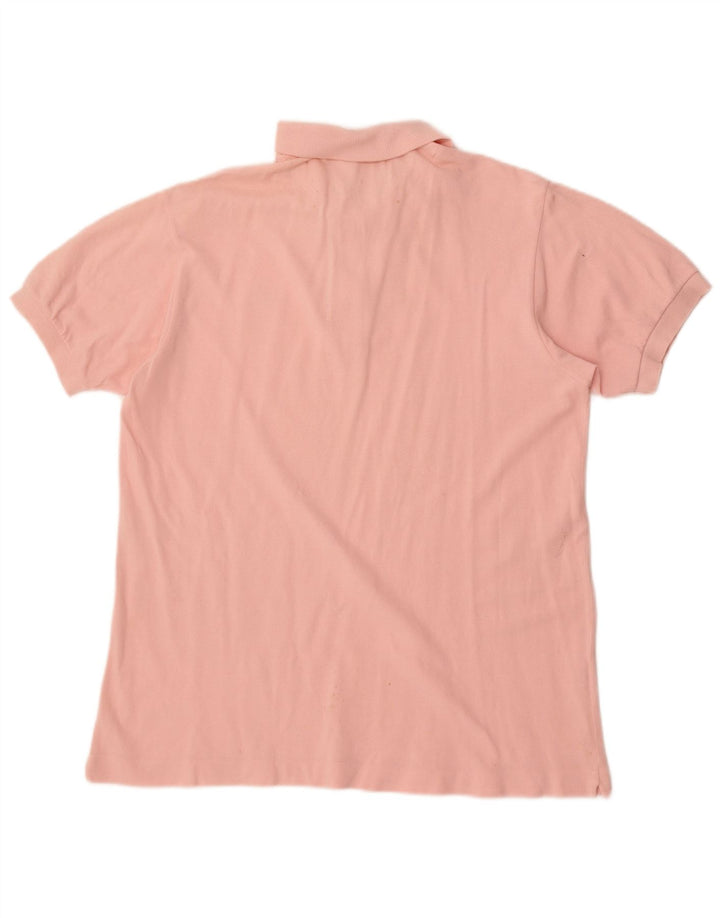 Camisa polo masculina Lacoste tamanho 5 grande algodão rosa