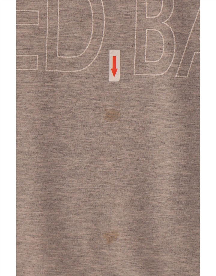 Suéter gráfico feminino Ted Baker tamanho 4 grande cinza manchado