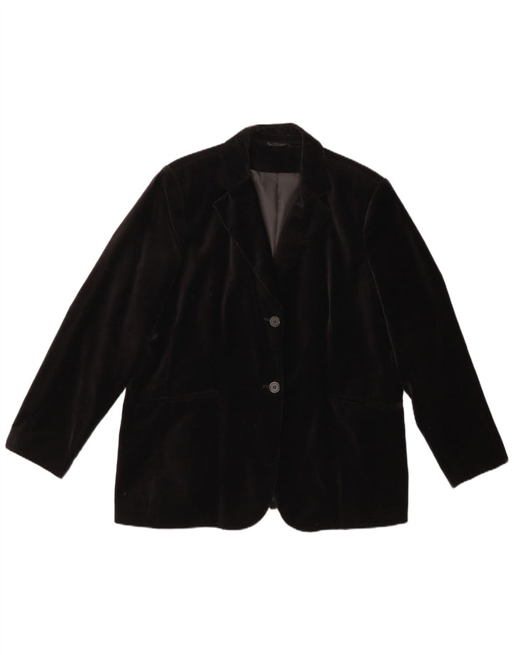 Jaqueta blazer feminina de veludo com 2 botões UK 22 3XL