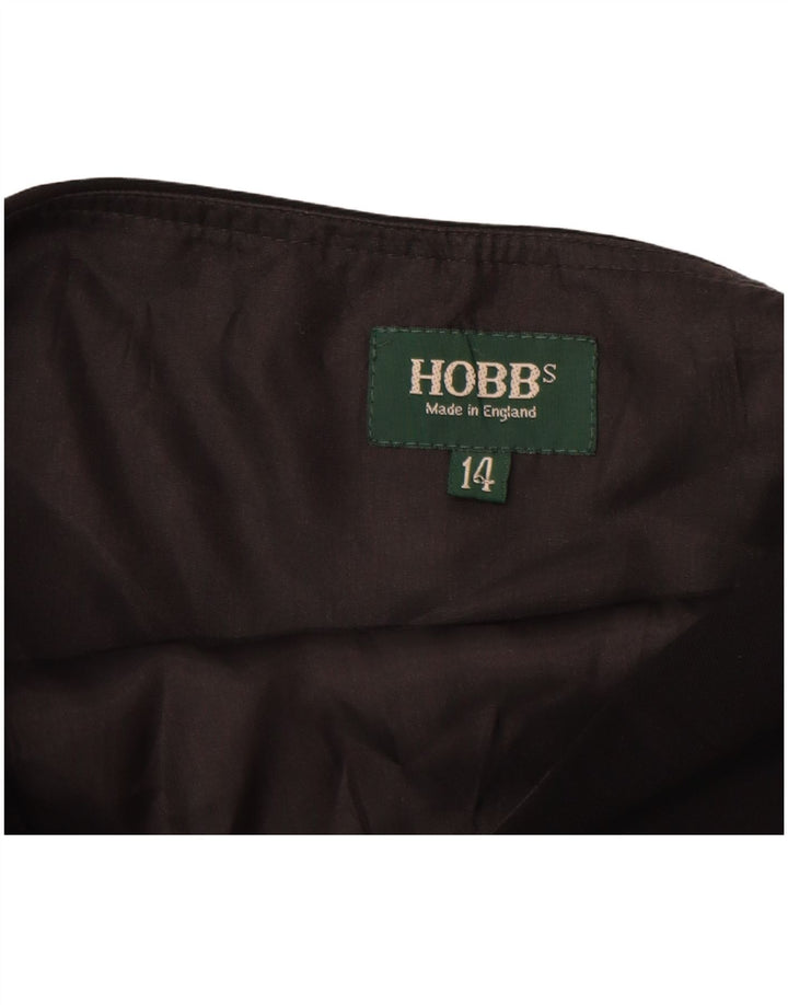Saia trompete feminina HOBBS Reino Unido 14 grande W32 poliéster preto