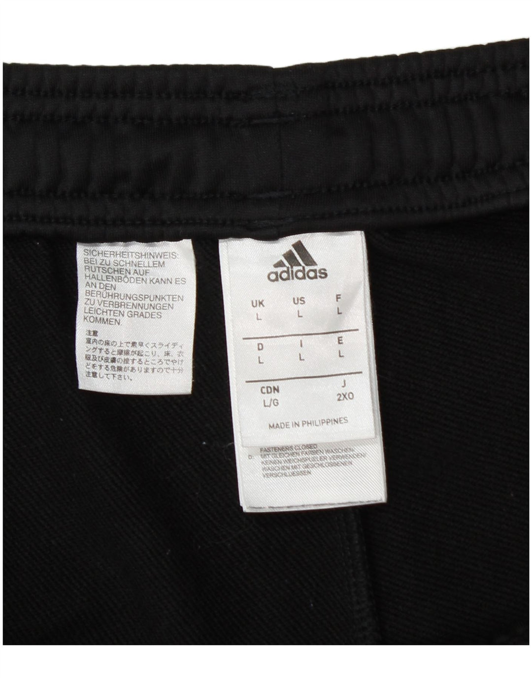 Calça de treino masculina ADIDAS grande poliéster preto