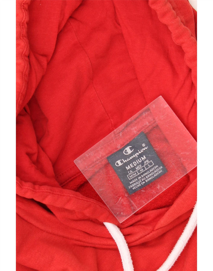 CHAMPION Suéter com capuz gráfico masculino médio vermelho