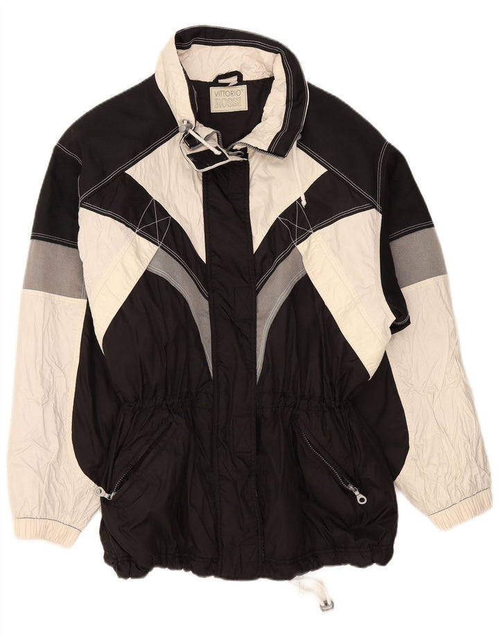 Jaqueta de esqui feminina Vittorio Rossi UK 20 2XL poliéster colorblock preto