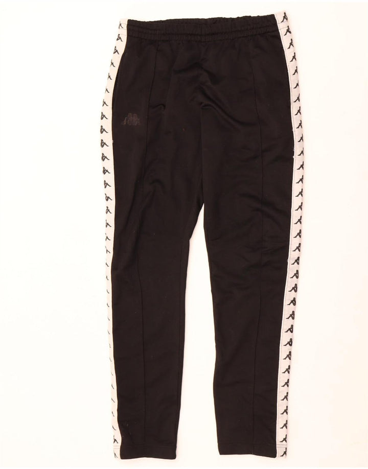 Calça de treino masculina Kappa com estampa gráfica média preta colorblock