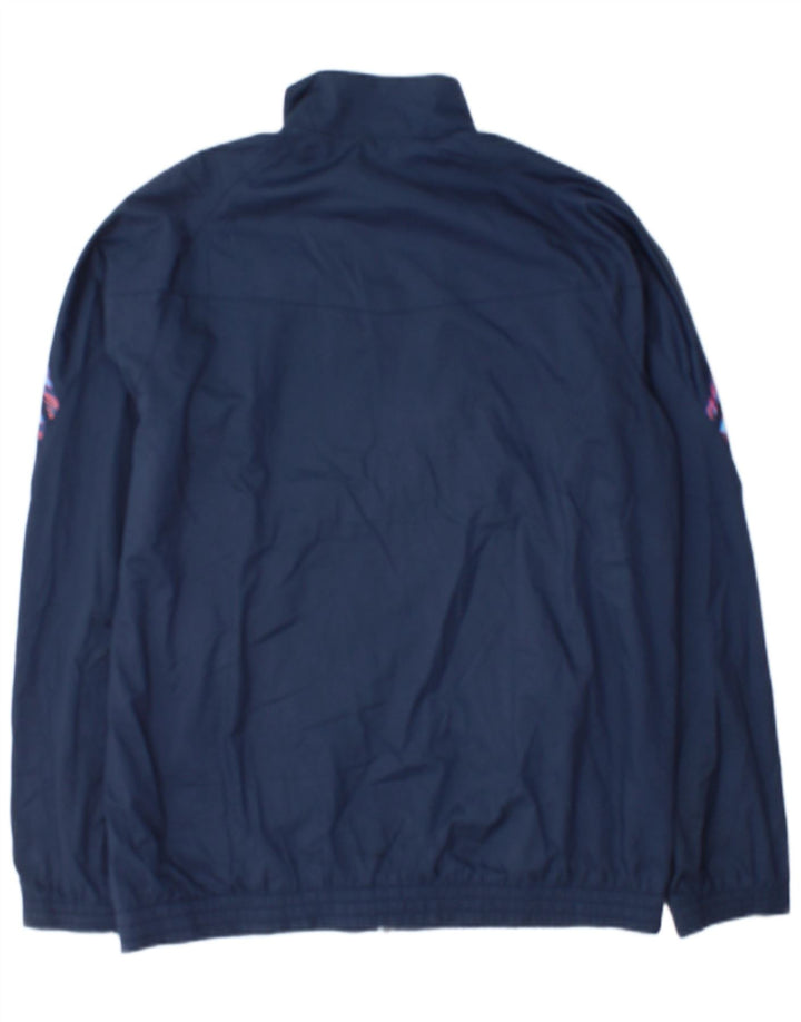 Adidas Mens Tracksuit Top Jacket UK 40/42 Médio Azul Marinho Poliéster