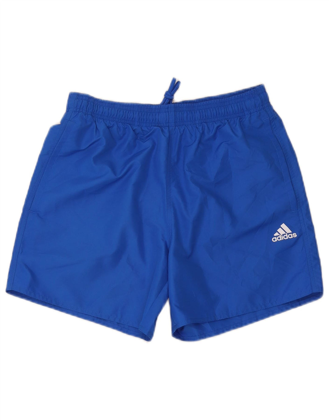 Shorts esportivos masculinos Adidas médio azul poliéster