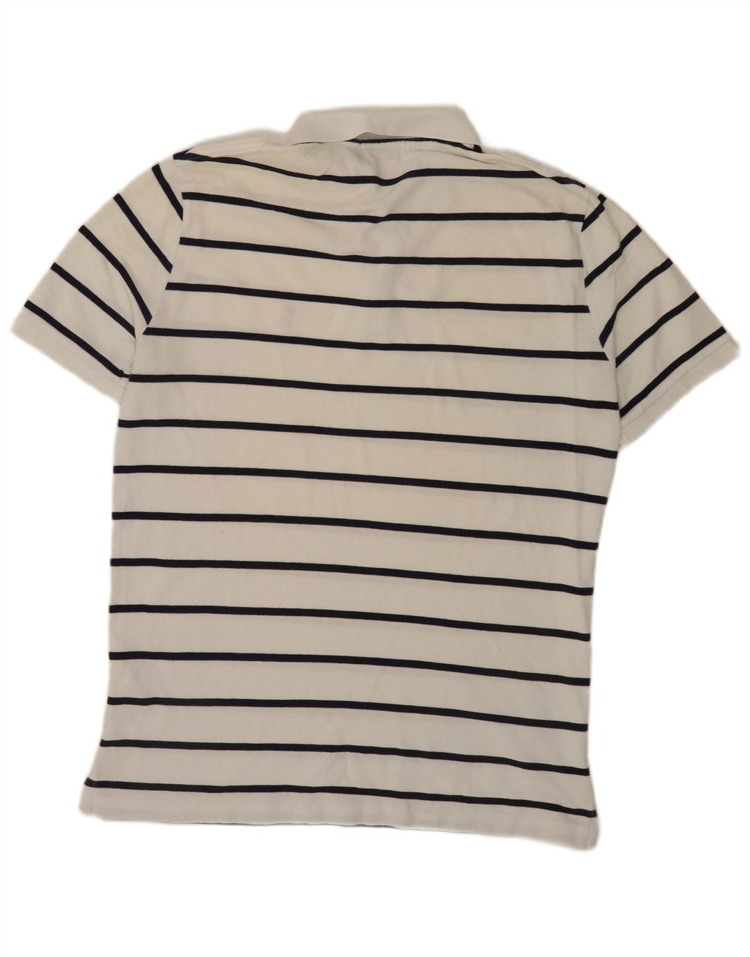 Polo Ralph Lauren Camisa masculina média listrada branca de algodão