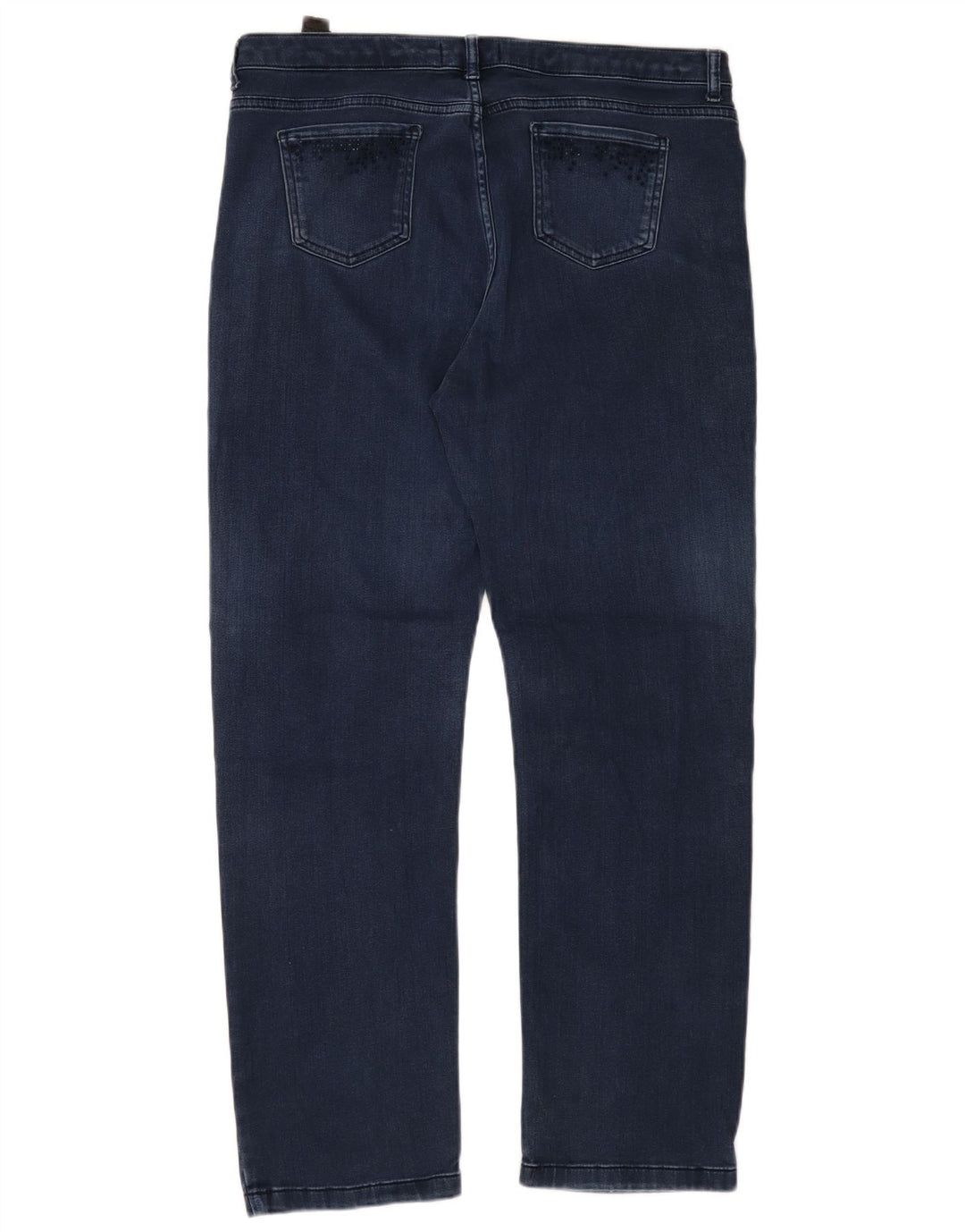Jeans cônicos femininos vintage W36 L30 azul