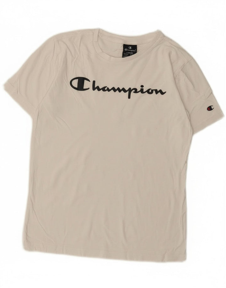 Camiseta Champion Boys Graphic Top 11-12 Anos Grande Branco